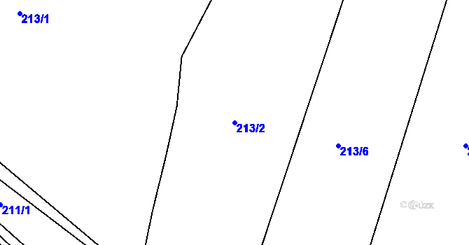 Parcela st. 213/2 v KÚ Borek u Miletína, Katastrální mapa