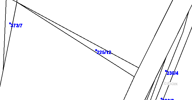 Parcela st. 225/12 v KÚ Borek u Miletína, Katastrální mapa