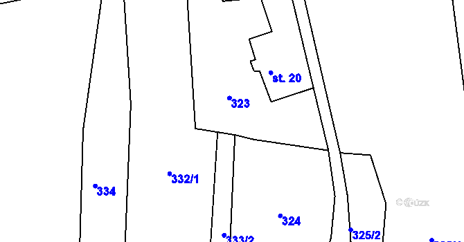 Parcela st. 333/1 v KÚ Borek u Miletína, Katastrální mapa