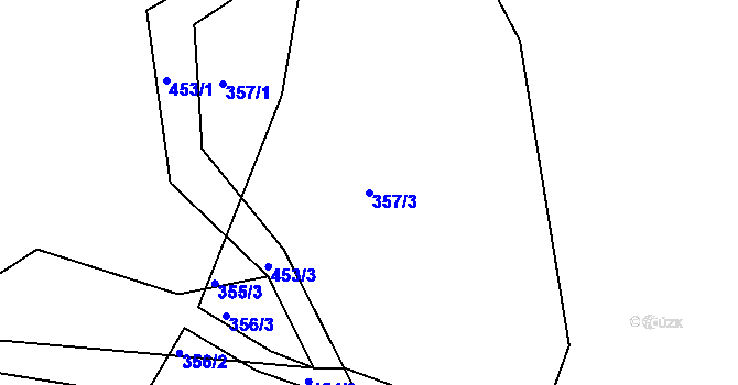 Parcela st. 357/3 v KÚ Želejov, Katastrální mapa