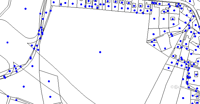 Parcela st. 203/1 v KÚ Borek, Katastrální mapa
