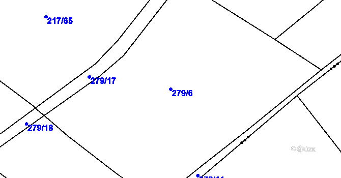 Parcela st. 279/6 v KÚ Borek, Katastrální mapa