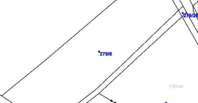 Parcela st. 279/8 v KÚ Borek, Katastrální mapa