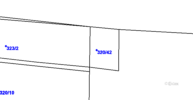 Parcela st. 320/42 v KÚ Borek, Katastrální mapa