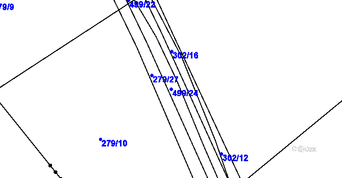 Parcela st. 499/24 v KÚ Borek, Katastrální mapa