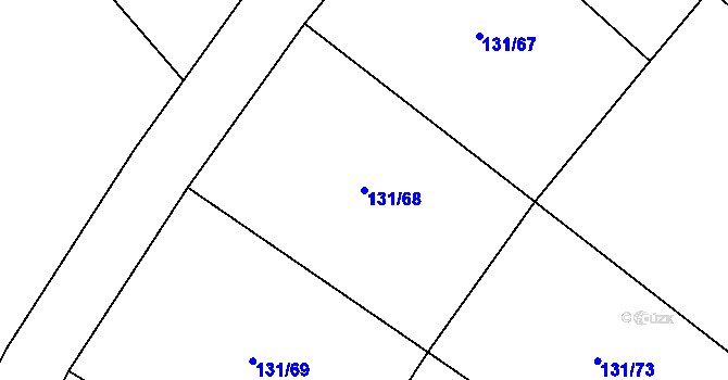 Parcela st. 131/68 v KÚ Borek, Katastrální mapa
