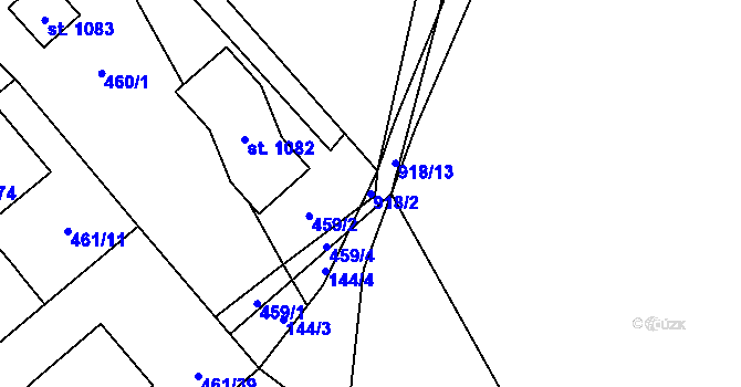 Parcela st. 918/2 v KÚ Borohrádek, Katastrální mapa