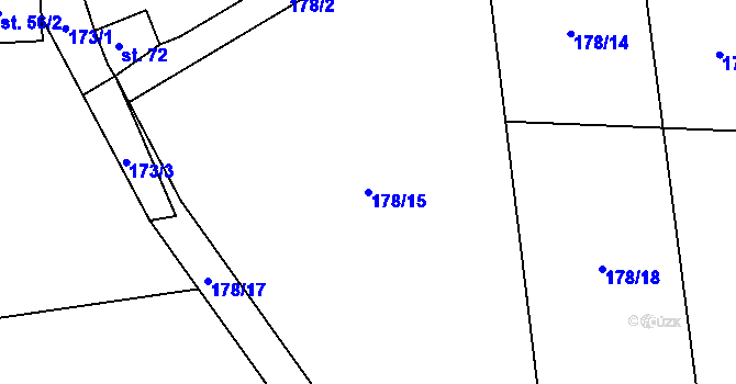 Parcela st. 178/15 v KÚ Šachov u Borohrádku, Katastrální mapa