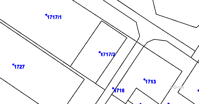Parcela st. 1717/2 v KÚ Borotice nad Jevišovkou, Katastrální mapa