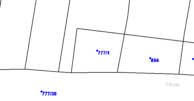 Parcela st. 777/1 v KÚ Borotín u Tábora, Katastrální mapa