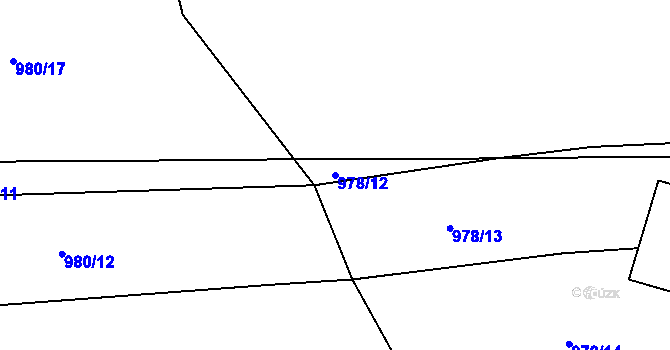 Parcela st. 978/12 v KÚ Borotín u Tábora, Katastrální mapa