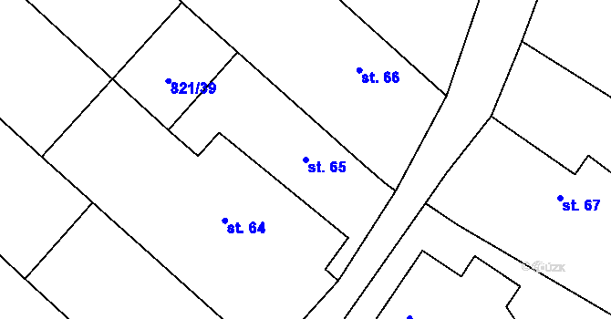 Parcela st. 65 v KÚ Pikov, Katastrální mapa