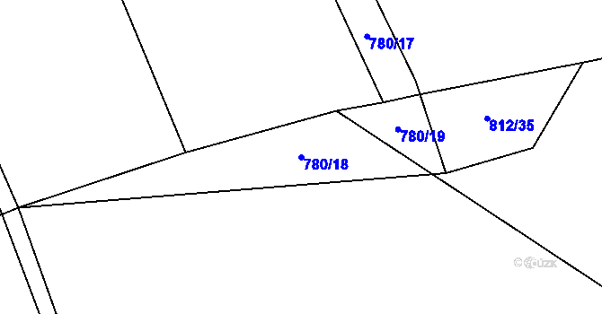 Parcela st. 780/18 v KÚ Pikov, Katastrální mapa