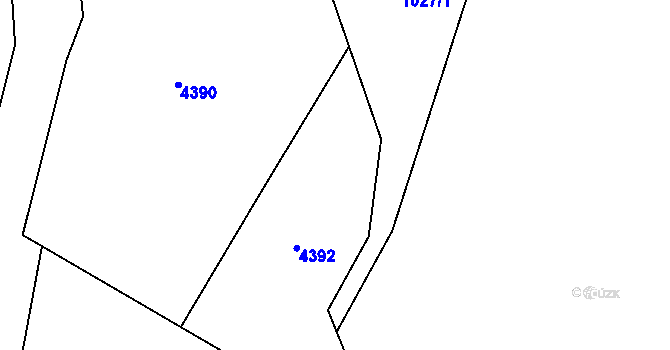 Parcela st. 4391 v KÚ Borovany, Katastrální mapa