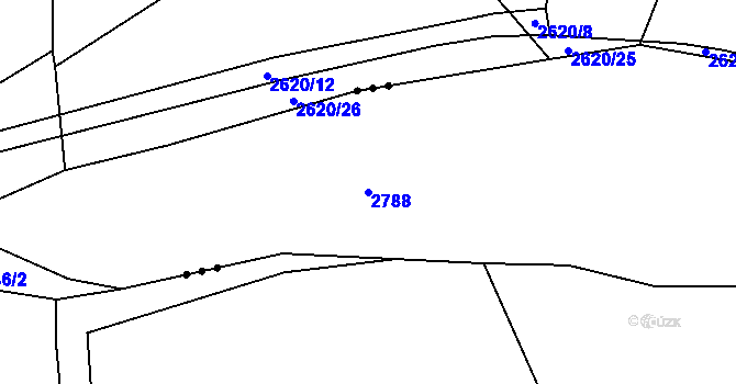 Parcela st. 2788 v KÚ Borovnice, Katastrální mapa