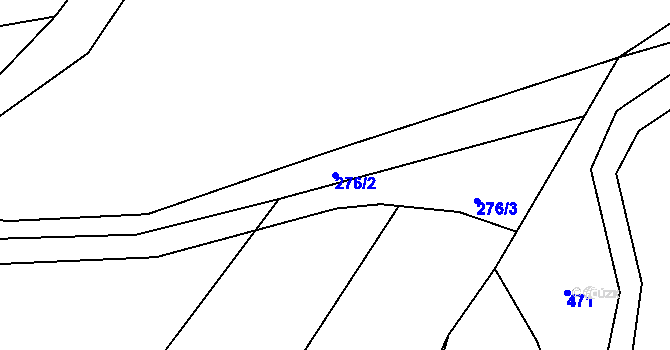 Parcela st. 276/2 v KÚ Borovnička, Katastrální mapa