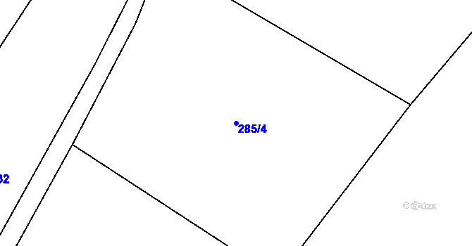 Parcela st. 285/4 v KÚ Borovnička, Katastrální mapa