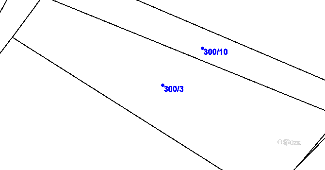Parcela st. 300/3 v KÚ Borovnička, Katastrální mapa