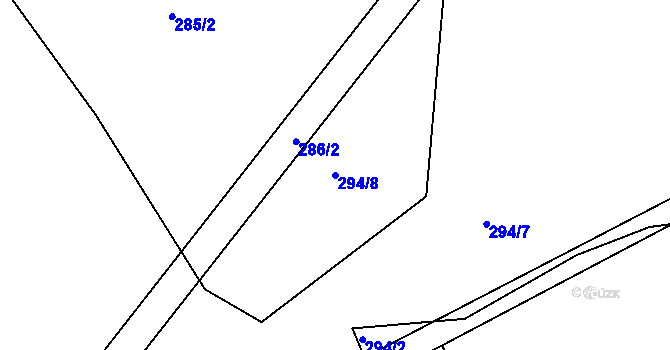 Parcela st. 294/8 v KÚ Míšov, Katastrální mapa