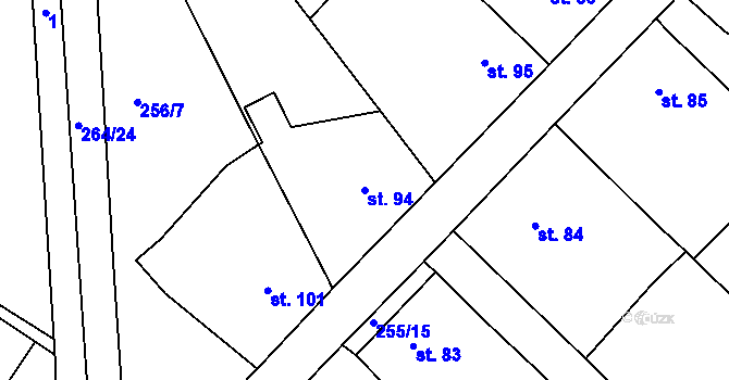 Parcela st. 94 v KÚ Nezdice nad Úhlavou, Katastrální mapa