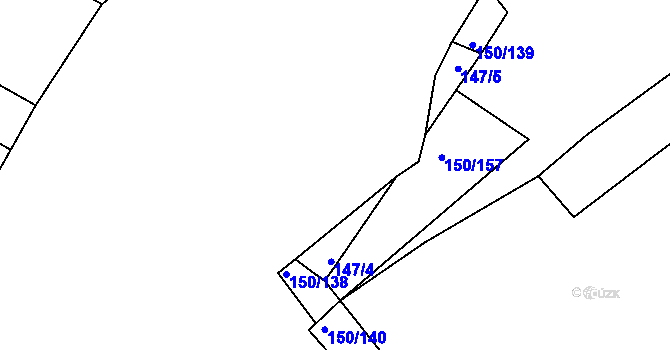 Parcela st. 147/3 v KÚ Nezdice nad Úhlavou, Katastrální mapa