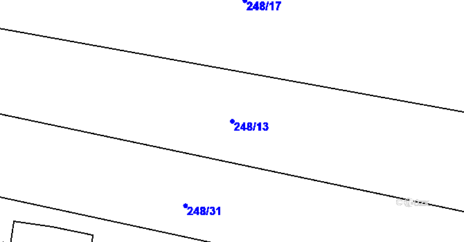 Parcela st. 248/13 v KÚ Nezdice nad Úhlavou, Katastrální mapa