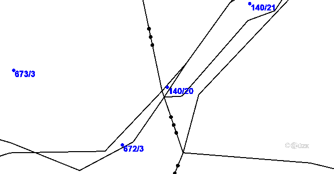 Parcela st. 140/20 v KÚ Nezdice nad Úhlavou, Katastrální mapa