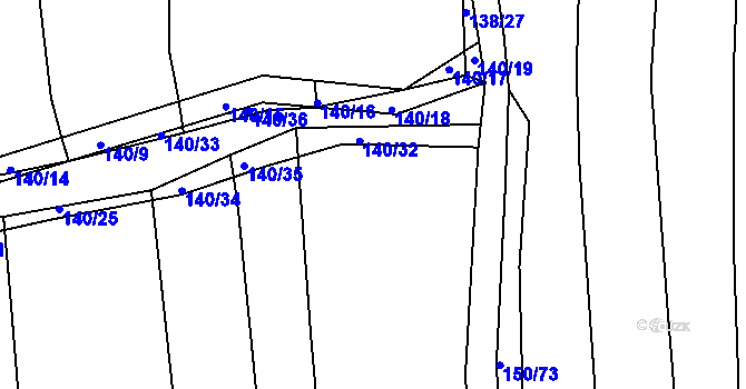 Parcela st. 142/38 v KÚ Nezdice nad Úhlavou, Katastrální mapa