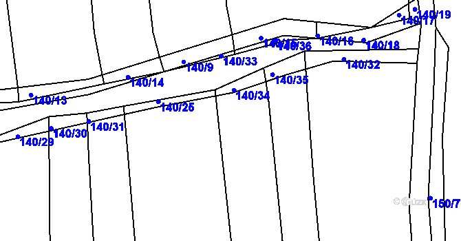 Parcela st. 142/41 v KÚ Nezdice nad Úhlavou, Katastrální mapa