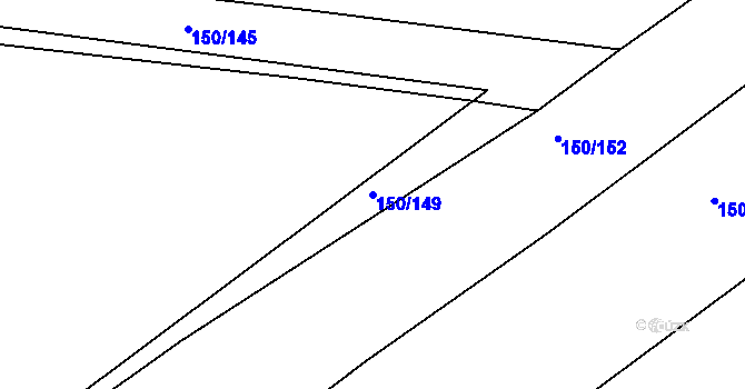 Parcela st. 150/149 v KÚ Nezdice nad Úhlavou, Katastrální mapa