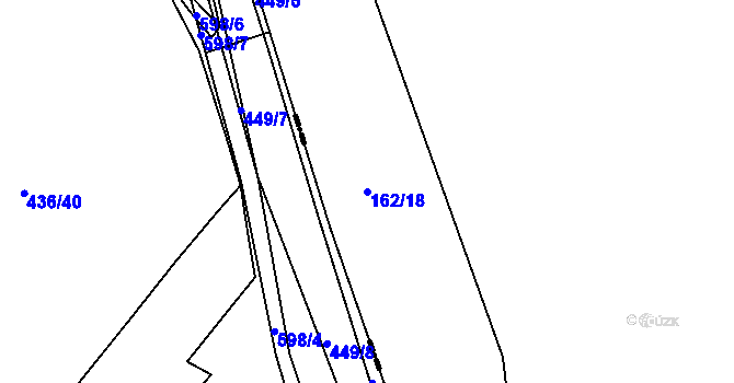 Parcela st. 162/18 v KÚ Nezdice nad Úhlavou, Katastrální mapa