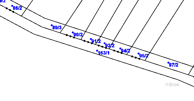 Parcela st. 163/1 v KÚ Nezdice nad Úhlavou, Katastrální mapa