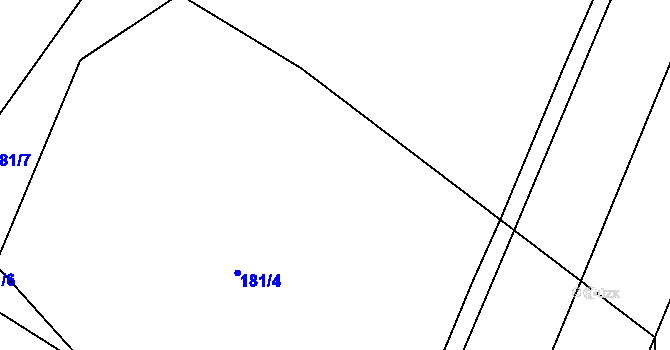Parcela st. 181/9 v KÚ Nezdice nad Úhlavou, Katastrální mapa