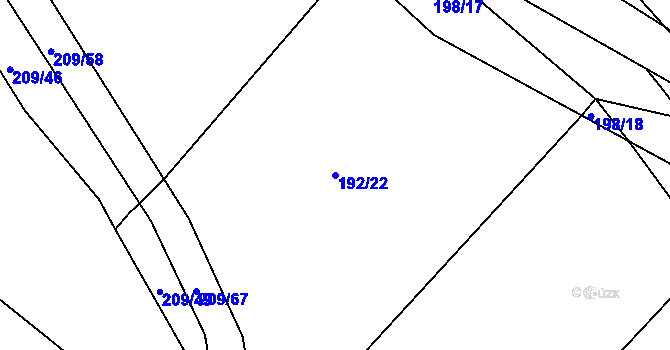 Parcela st. 192/22 v KÚ Nezdice nad Úhlavou, Katastrální mapa