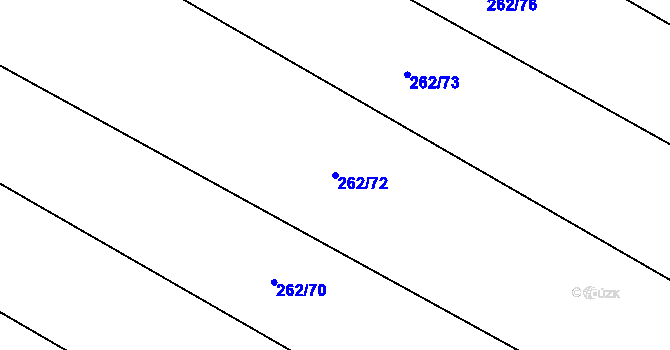 Parcela st. 262/72 v KÚ Nezdice nad Úhlavou, Katastrální mapa