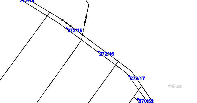 Parcela st. 272/16 v KÚ Nezdice nad Úhlavou, Katastrální mapa