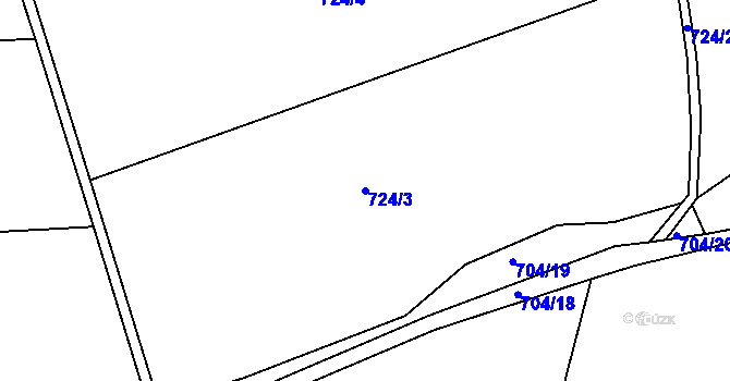 Parcela st. 724/3 v KÚ Vřeskovice, Katastrální mapa