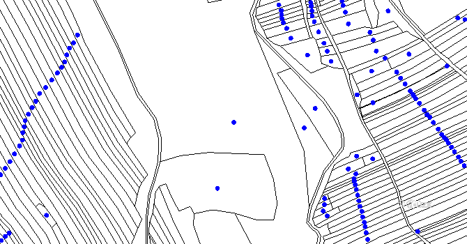 Parcela st. 1187/5 v KÚ Boršice u Blatnice, Katastrální mapa