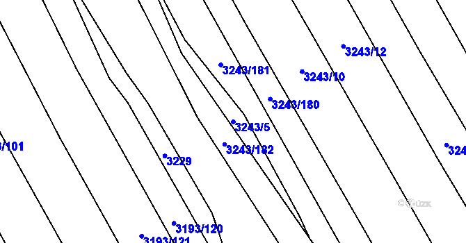 Parcela st. 3243/5 v KÚ Boršice u Blatnice, Katastrální mapa
