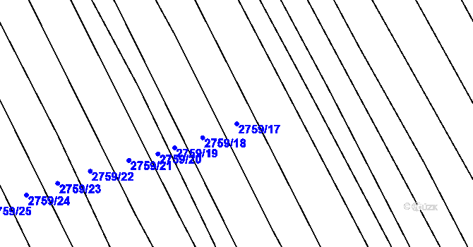 Parcela st. 2759/17 v KÚ Boršice u Blatnice, Katastrální mapa