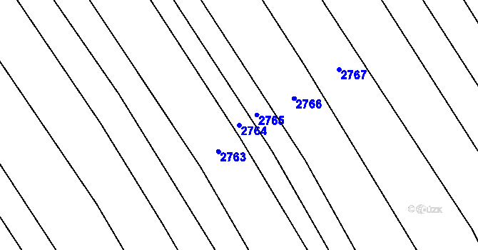Parcela st. 2764 v KÚ Boršice u Blatnice, Katastrální mapa