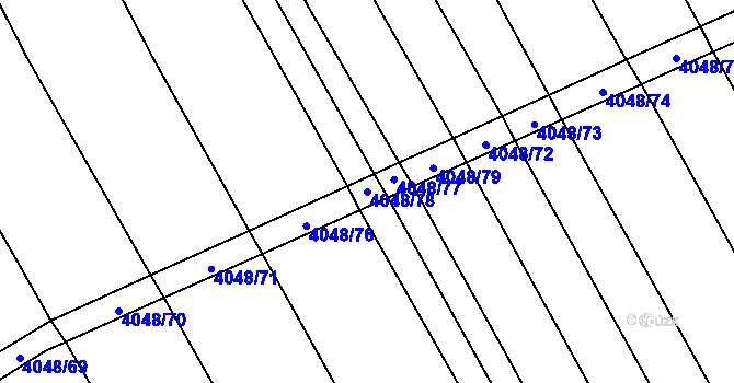 Parcela st. 4048/78 v KÚ Boršice u Blatnice, Katastrální mapa