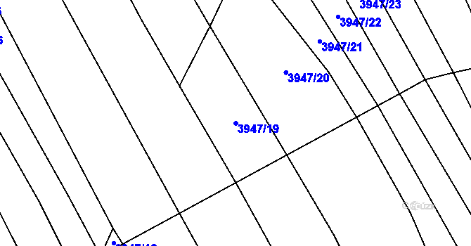 Parcela st. 3947/19 v KÚ Boršice u Blatnice, Katastrální mapa