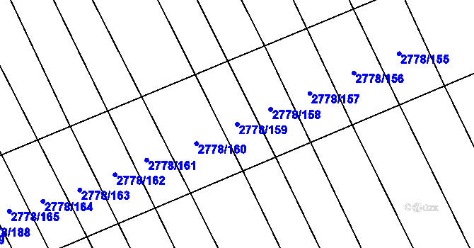 Parcela st. 2778/159 v KÚ Boršice u Blatnice, Katastrální mapa