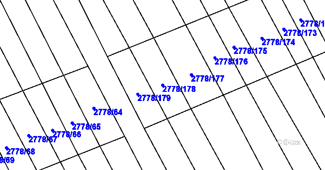 Parcela st. 2778/178 v KÚ Boršice u Blatnice, Katastrální mapa
