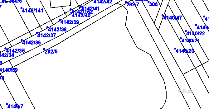 Parcela st. 295 v KÚ Boršice u Blatnice, Katastrální mapa