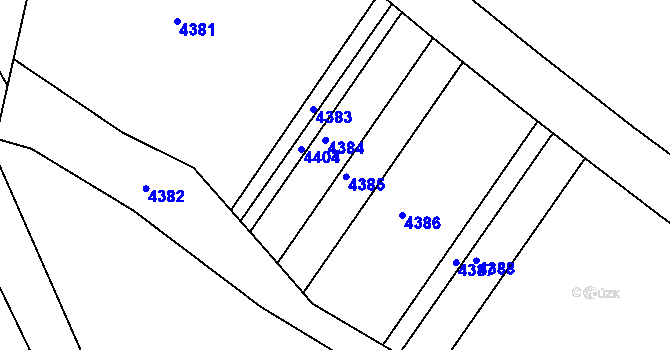Parcela st. 2406 v KÚ Boršice u Blatnice, Katastrální mapa