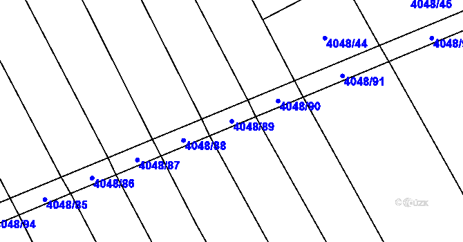 Parcela st. 4048/89 v KÚ Boršice u Blatnice, Katastrální mapa