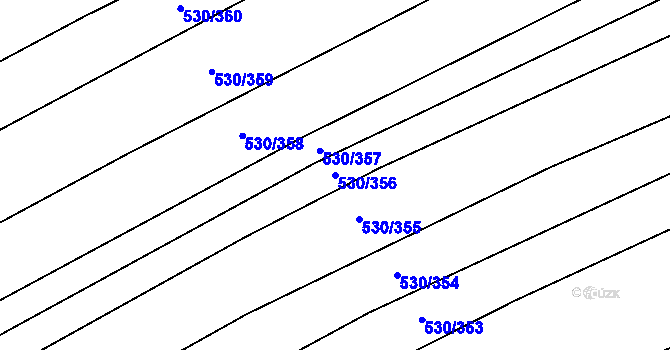 Parcela st. 530/356 v KÚ Boršice u Blatnice, Katastrální mapa