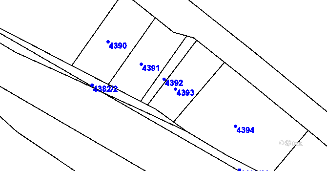 Parcela st. 2477 v KÚ Boršice u Blatnice, Katastrální mapa